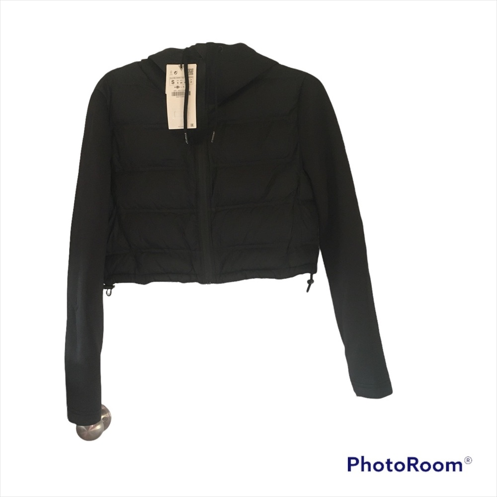 Zara combination cropped puffer jacket size S